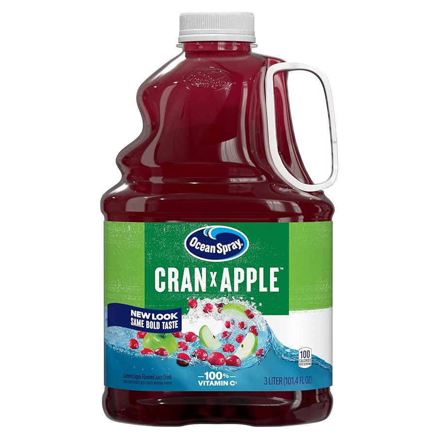 Ocean Spray® Cran-Apple™ Cranberry Apple Juice Drink, 101.4 Fl Oz Bottle (Pack of 1) Package M... | Amazon (US)