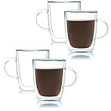 Double Walled Glass Cup from JavaFly, 12 oz. (4 Pack) | Amazon (US)