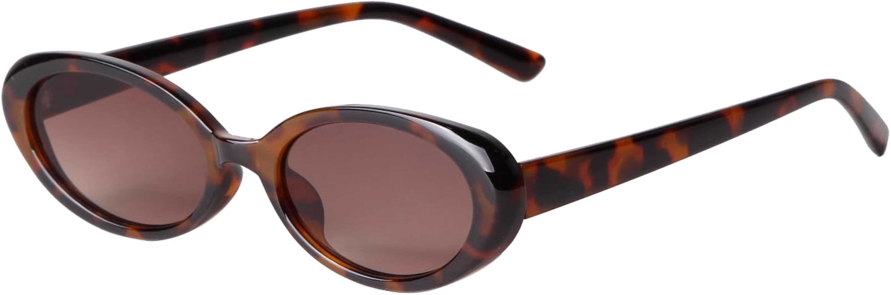 Trendy Retro Oval Sunglasses for Women, 90s Small Y2K Fashion Vintage Narrow Sun Glasses | Amazon (CA)