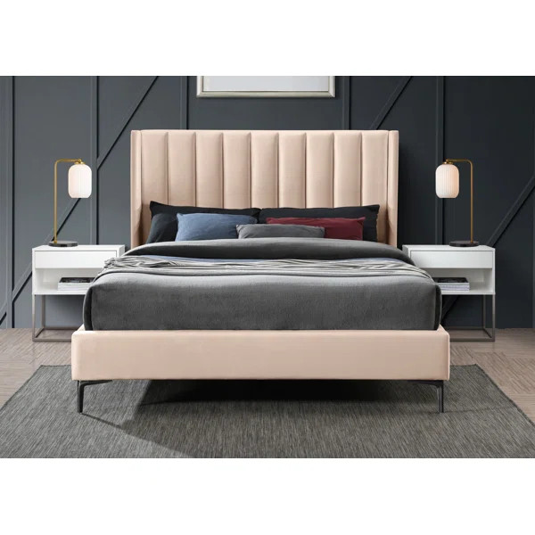 Nadia Velvet Bed | Wayfair North America