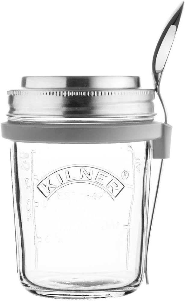 Kilner 0.35 Litre Round Glass Breakfast Jar Set | Amazon (UK)