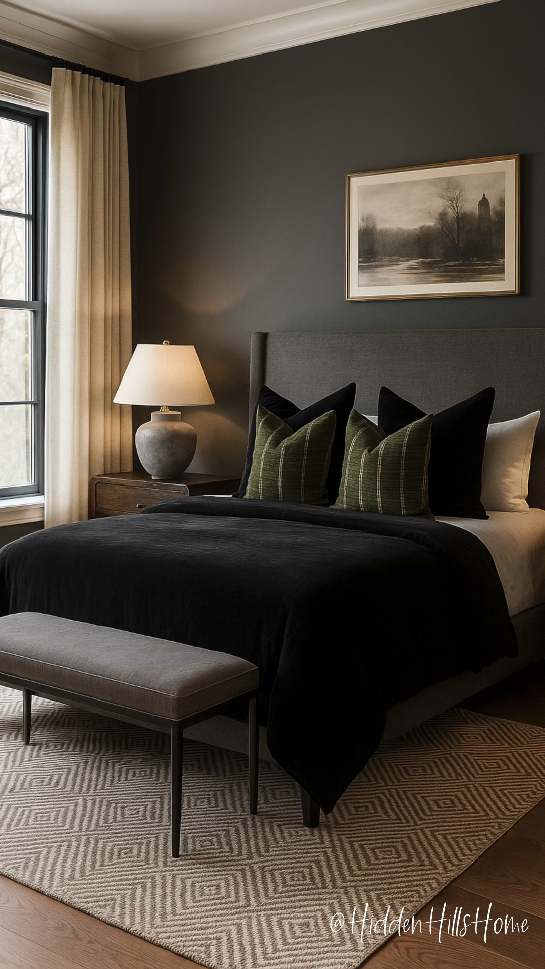 Bedroom decor, moody bedroom, home decor, masculine bedroom, mens bedroom, bedroom mood board, upholstered bed, floor mirror, black nightstands, boys room #bedroom #homedecor #primarybedroom 


#LTKHome #LTKMens #LTKSaleAlert