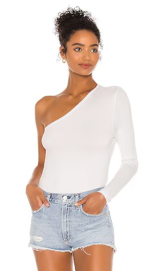 525 One Shoulder Top in White. - size S (also in L, M, XS) | Revolve Clothing (Global)