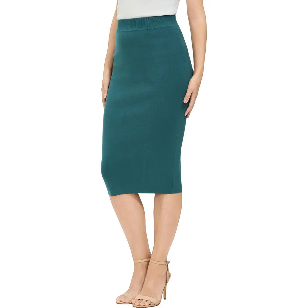 Kimi & Kai Knit Pencil Skirt in Teal at Nordstrom, Size Small | Nordstrom