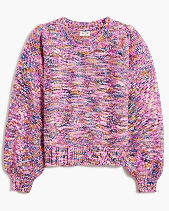 Space-dyed puff-sleeve sweater | J.Crew Factory