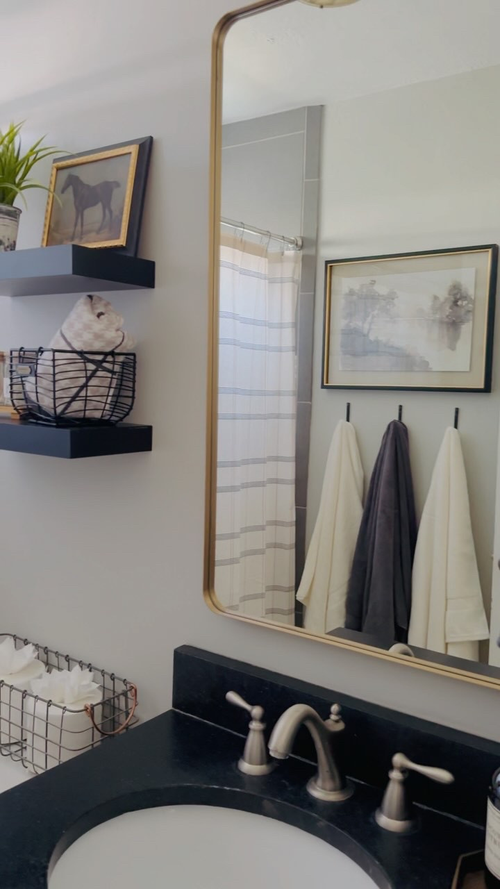 Bathroom refresh on a budget!

We shopped our own home for decor, added a new mirror, fresh towels, and a shower curtain — but kept the original light fixture and faucet. Just goes to show, you don’t have to spend a ton to make a space feel brand new!

#BathroomRefresh #BudgetMakeover #ShopYourHome #HomeOnABudget #SmallBathroomIdeas 
#BathroomDecor #NeutralDecor #DIYHomeDecor #BeforeAndAfter #RealisticHomeDecor 
#SimpleHomeUpdates #BudgetFriendlyHome #InteriorDesign #EverydayHomeStyle 
#RefreshNotRenovate #HomeDecorInspo #AffordableDecor #DecorThatFeelsLikeHome 
#MyRealHome #MinimalHomeStyle #NeutralHomeDecor #HomeStylingOnABudget 
#OurHouseTooHome #HomeVibesOnly #DIYBathroom #CozyHomeDecor #BudgetBathroomRefreshh #walmart #target #amazon