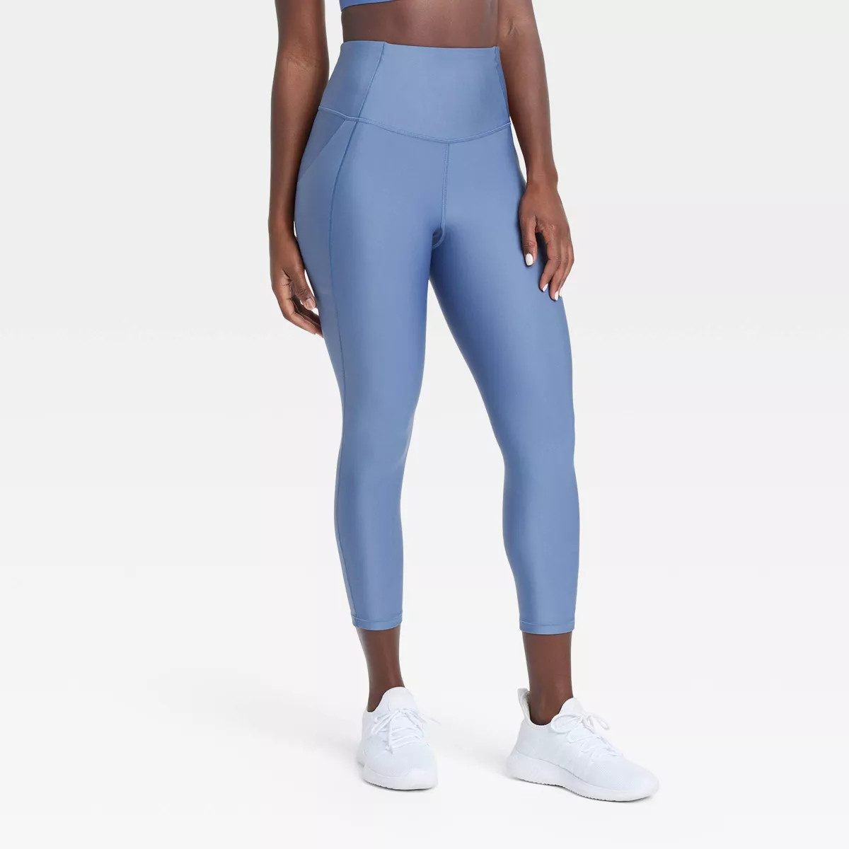 Women's Effortless Support High-Rise Pocketed Capri Leggings - All In Motion™ Blue XS | Target