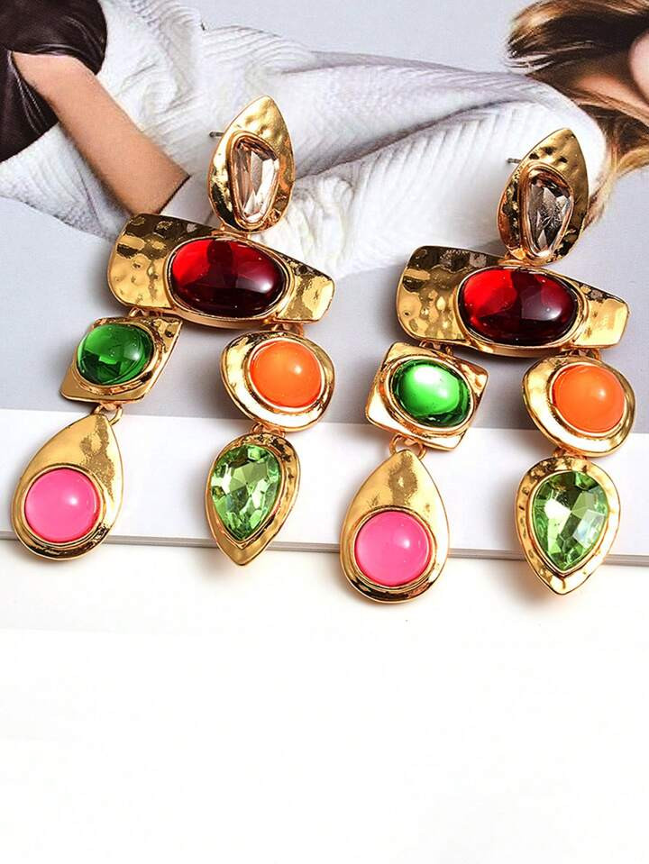 Rhinestone Decor Drop Earrings | SHEIN