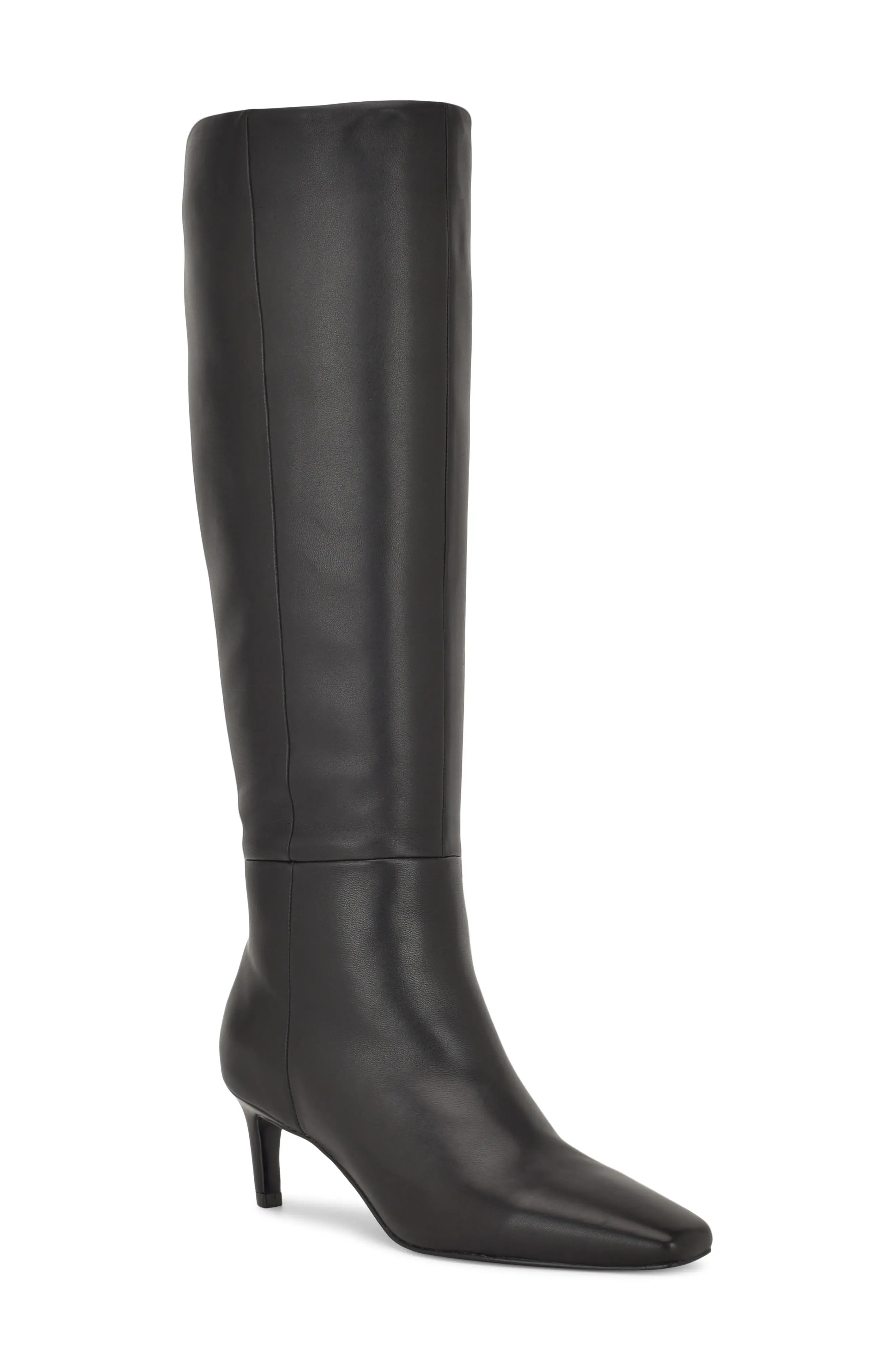 Nine West Caddy Knee High Boot in Black at Nordstrom, Size 7.5 Regular Calf | Nordstrom