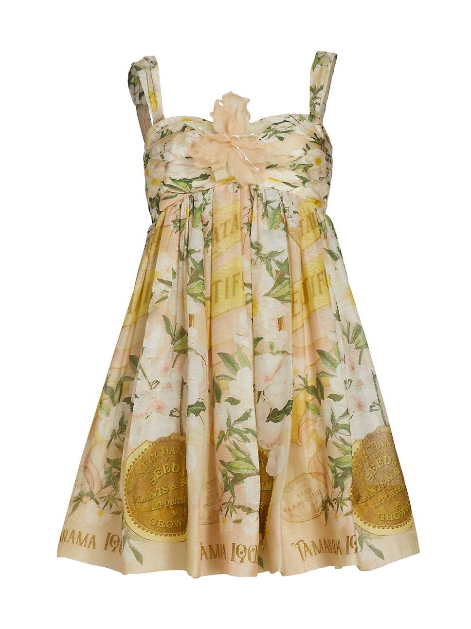 Coaster Floral-Appliqué Minidress | Saks Fifth Avenue