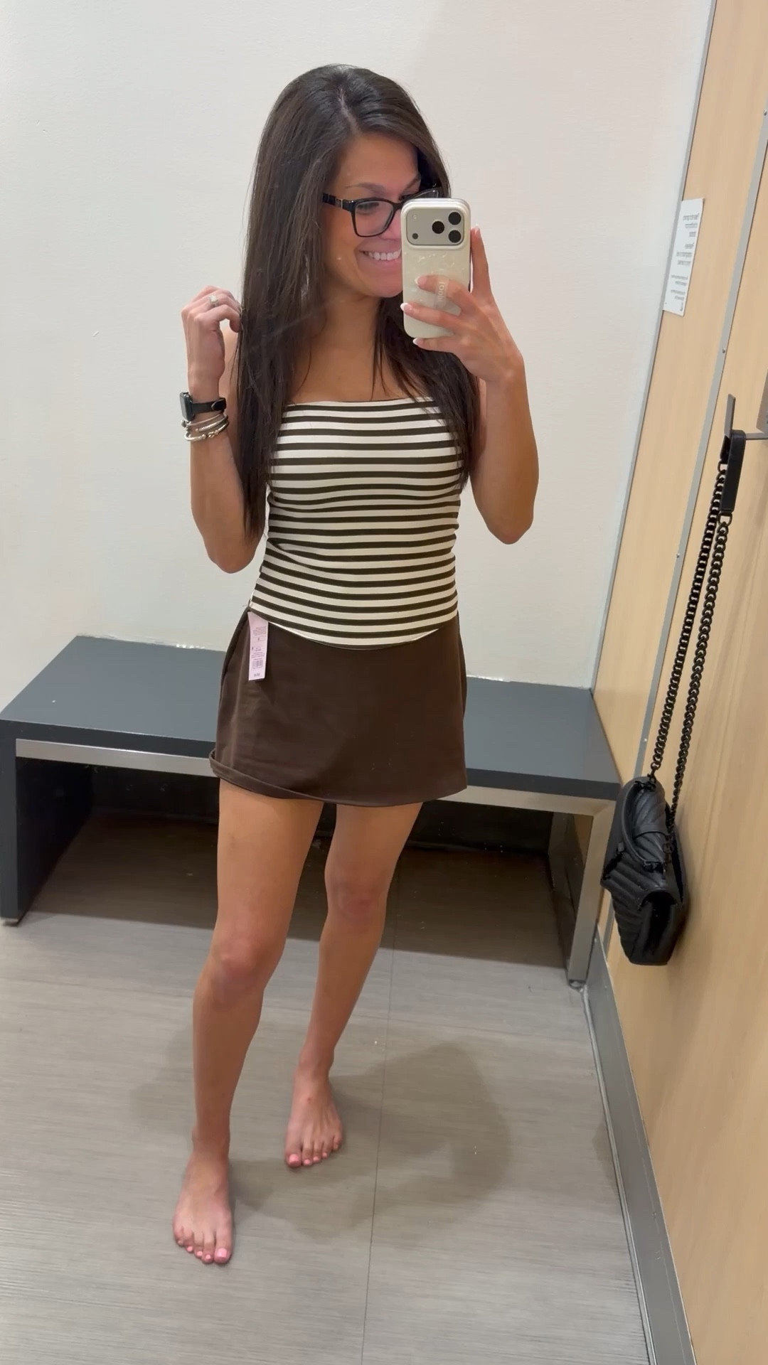 Obsessing over this chocolate brown @Target  look 🤎✨

This set is everything — a buttery soft brown + white striped tube top paired with a chocolate brown skirt (with built-in shorts 🙌). So cute, so comfy, and seriously flattering.

It’s giving effortless mom fit while still looking put together. Perfect for errands, coffee runs, summer days, or on-the-go outfits.

#LTKstyle #LTKfinds #TargetStyle #ChocolateBrown #MomOutfit #MatchingSet #CasualChic #OnTheGoStyle #SummerOutfit #AffordableFashion #WomensFashion

#LTKootd #LTKPetite #LTKmomlife