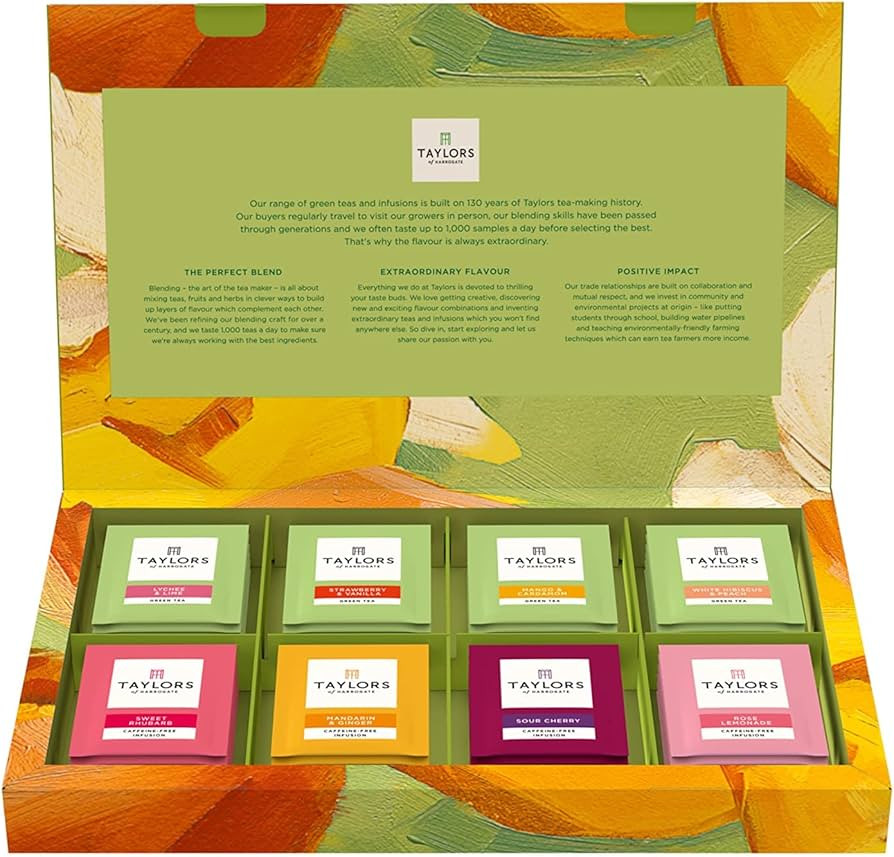 Taylors of Harrogate Assorted Green & Herbal Teas Sampler, Variety Pack Gift Box, Individually Wr... | Amazon (US)