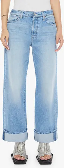 MOTHER Lil Dodger Button Hover Cuff Wide Leg Jeans | Nordstrom | Nordstrom