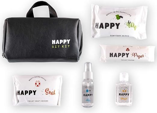 Happy Sit Kit - All in one public restroom survival kit - Includes Baby Wipes, Hand Sanitizer, Ai... | Amazon (US)