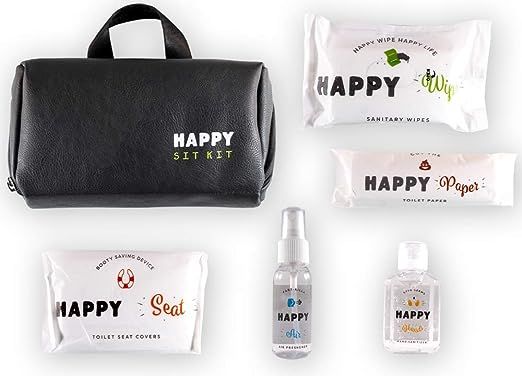 Happy Sit Kit - All in one public restroom survival kit - Includes Baby Wipes, Hand Sanitizer, Ai... | Amazon (US)