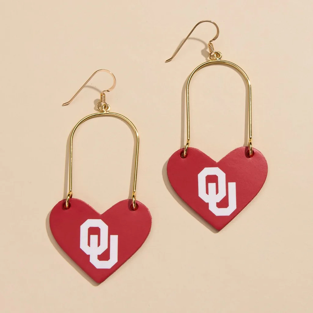 Crimson University of Oklahoma Heartthrobs | Nickel and Suede