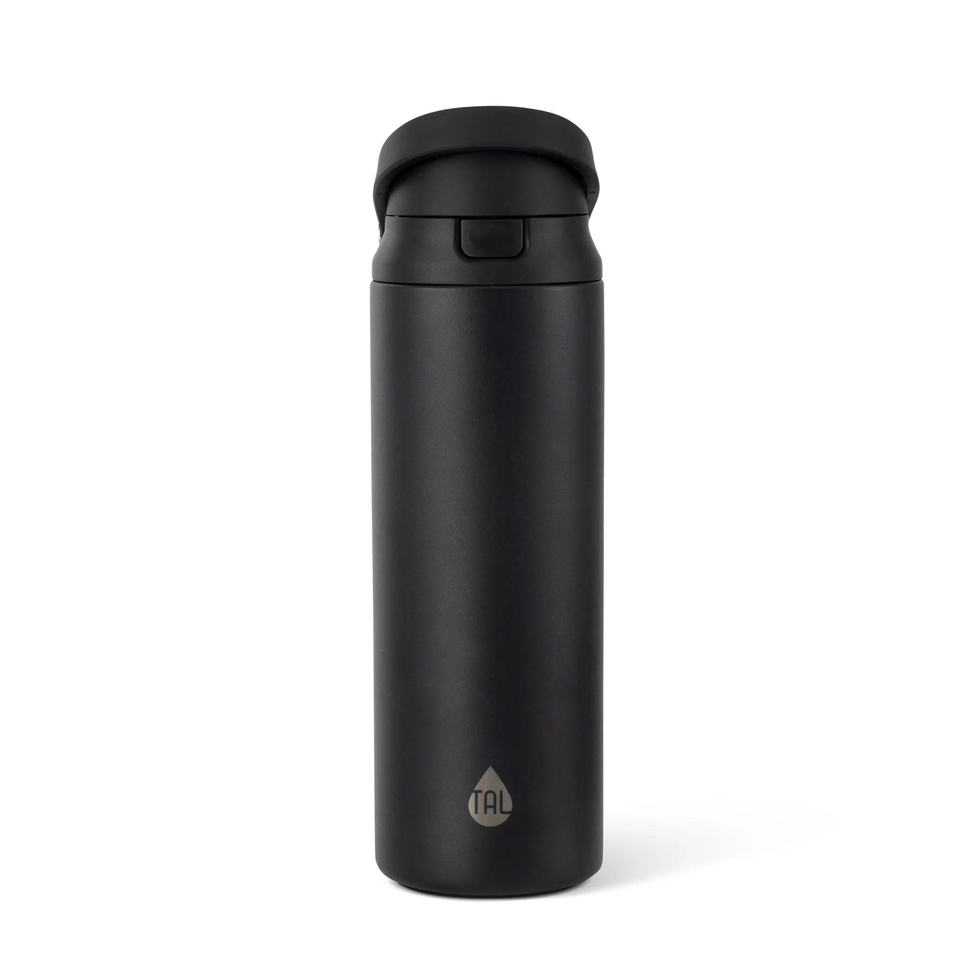 TAL 24oz Stainless Steel 2-in-1 Straw and Chug Water Bottle with Push Lid, Black - Walmart.com | Walmart (US)