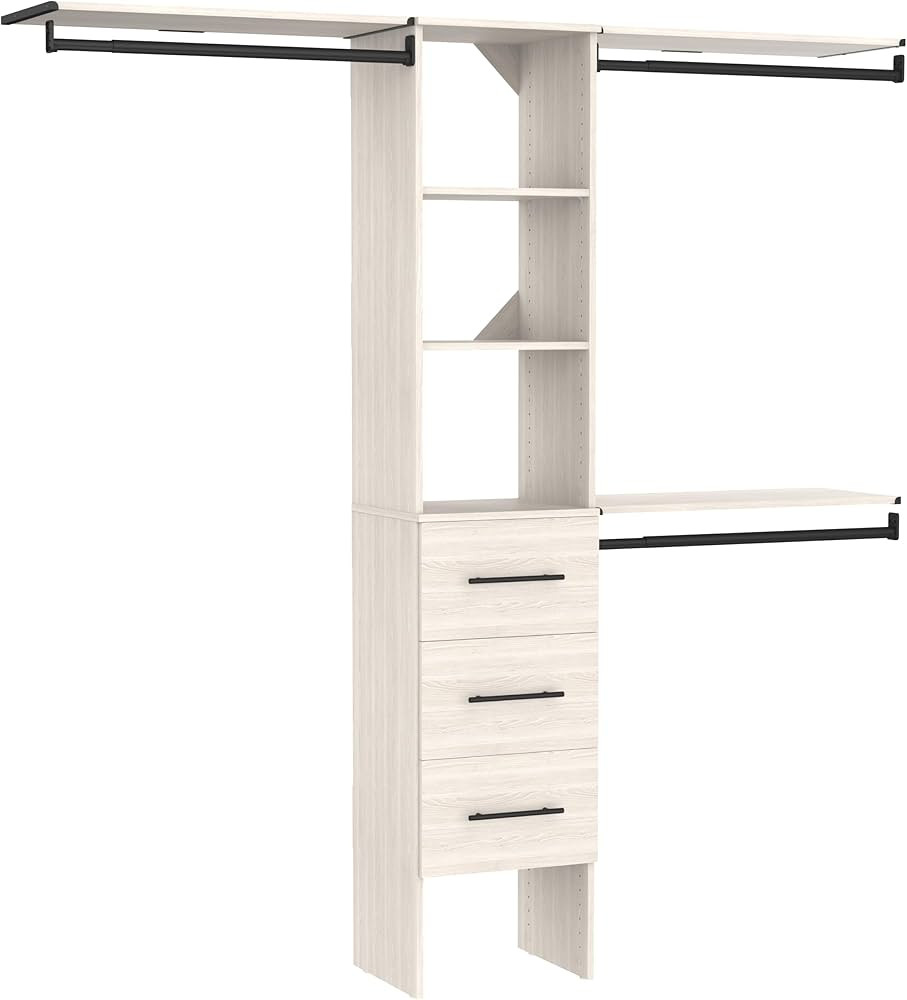 ClosetMaid SuiteSymphony 16-Inch Closet System Tower with (3) Hanging Rods, (3) Drawers, and (3) ... | Amazon (US)