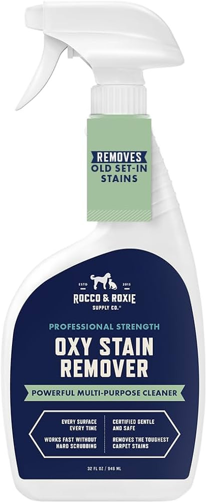 Rocco & Roxie Oxy Stain Remover - Oxygen Powered Carpet Cleaner Spray - Pet Stain Remover for Car... | Amazon (US)