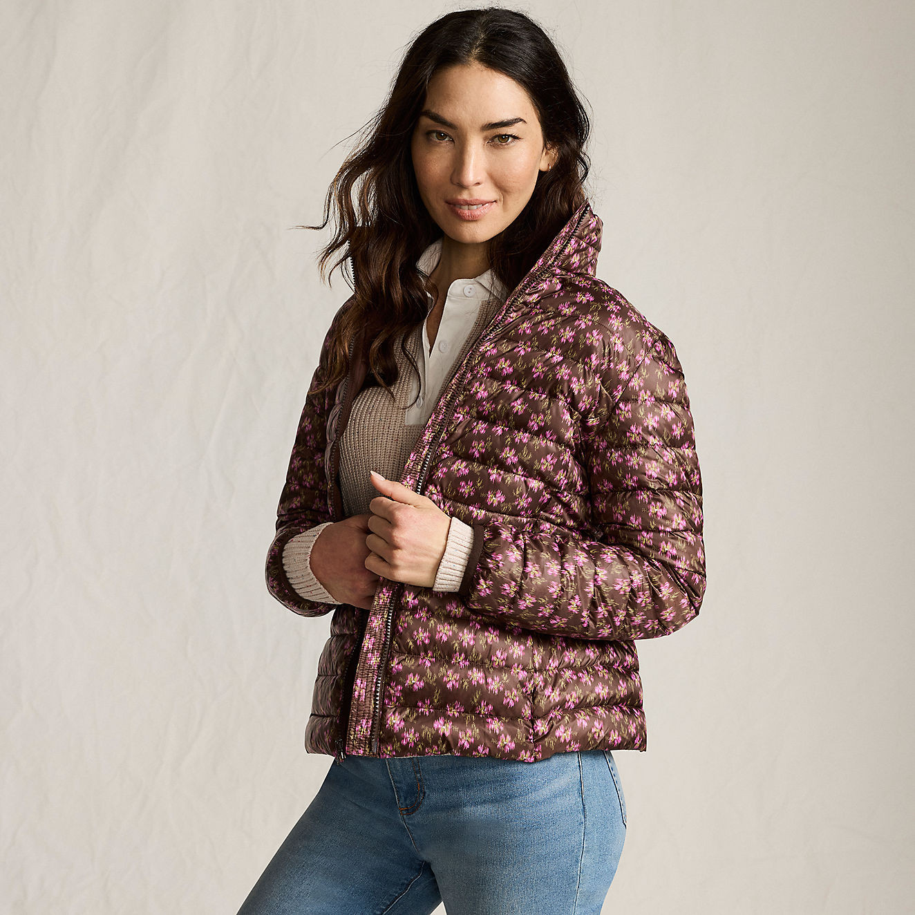 Women's Wanderweight Packable Print Down Jacket | Lands' End (US)