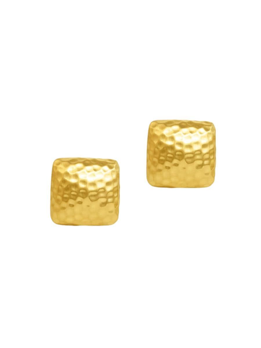 Nomad 22K-Gold-Plated Square Clip-On Earrings | Saks Fifth Avenue