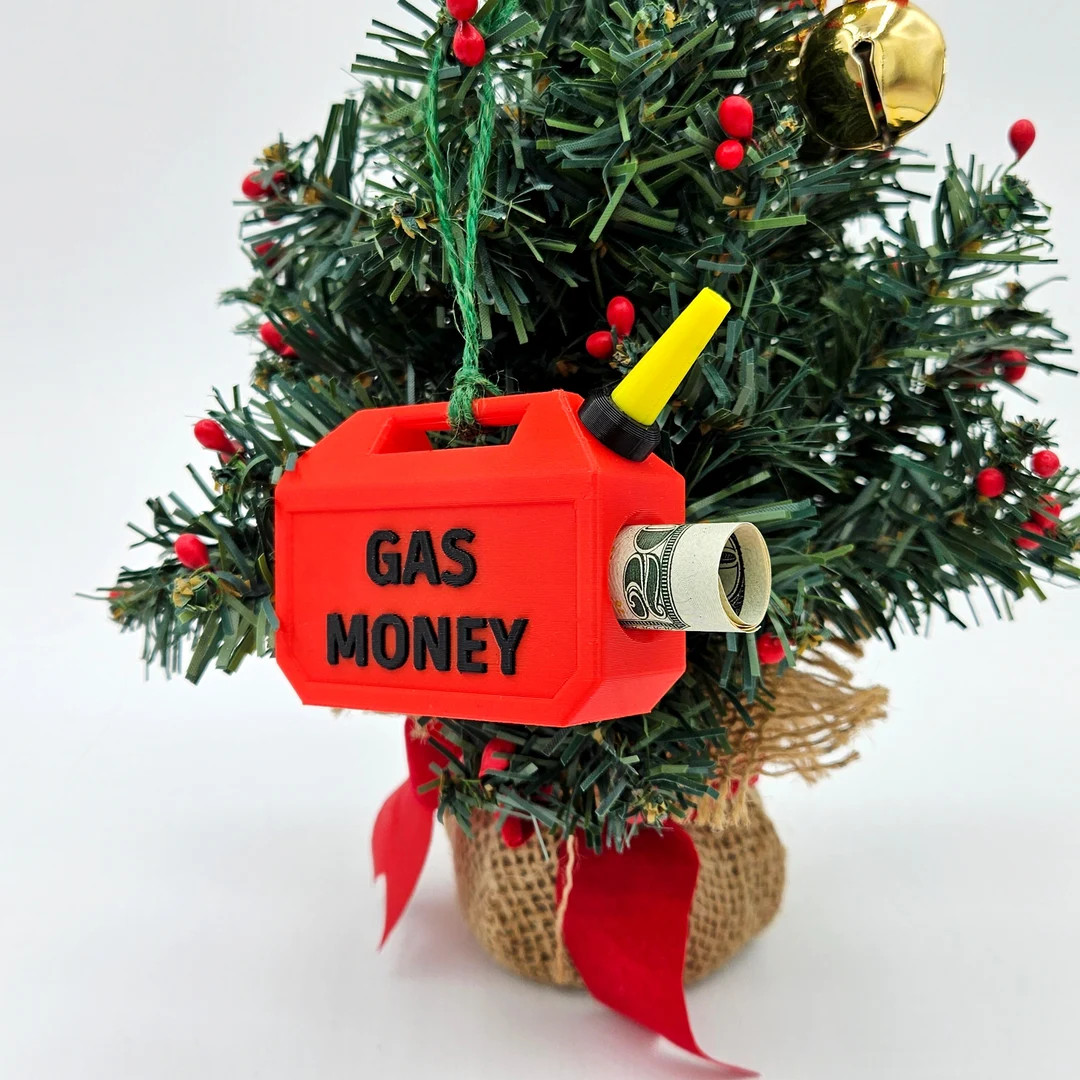 Gas Can Money Holder Christmas Tree Ornament - A Quirky Holiday Gift 3D Printed - Etsy | Etsy (US)