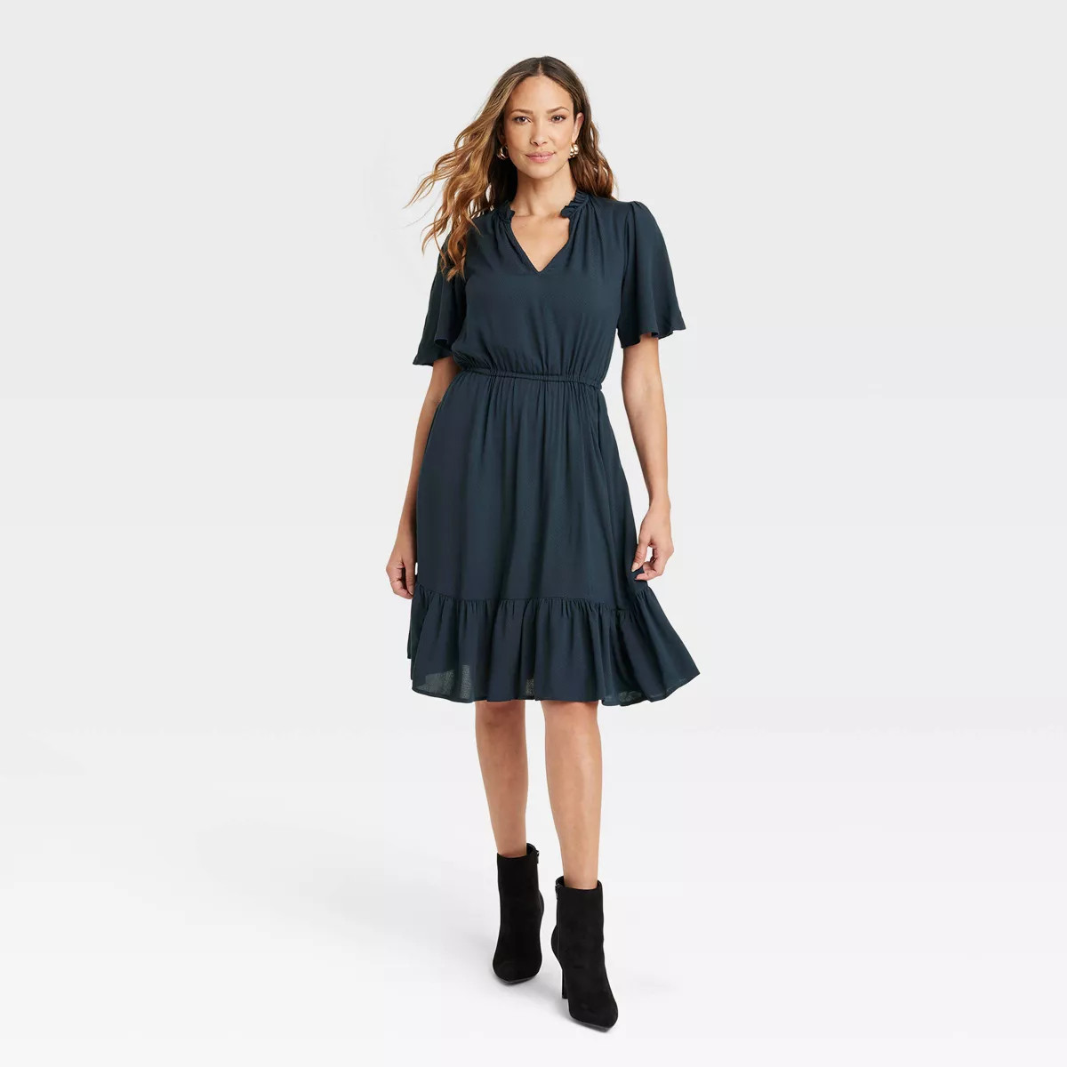 Women's Flutter Short Sleeve Tiered Dress - Knox Rose™ | Target