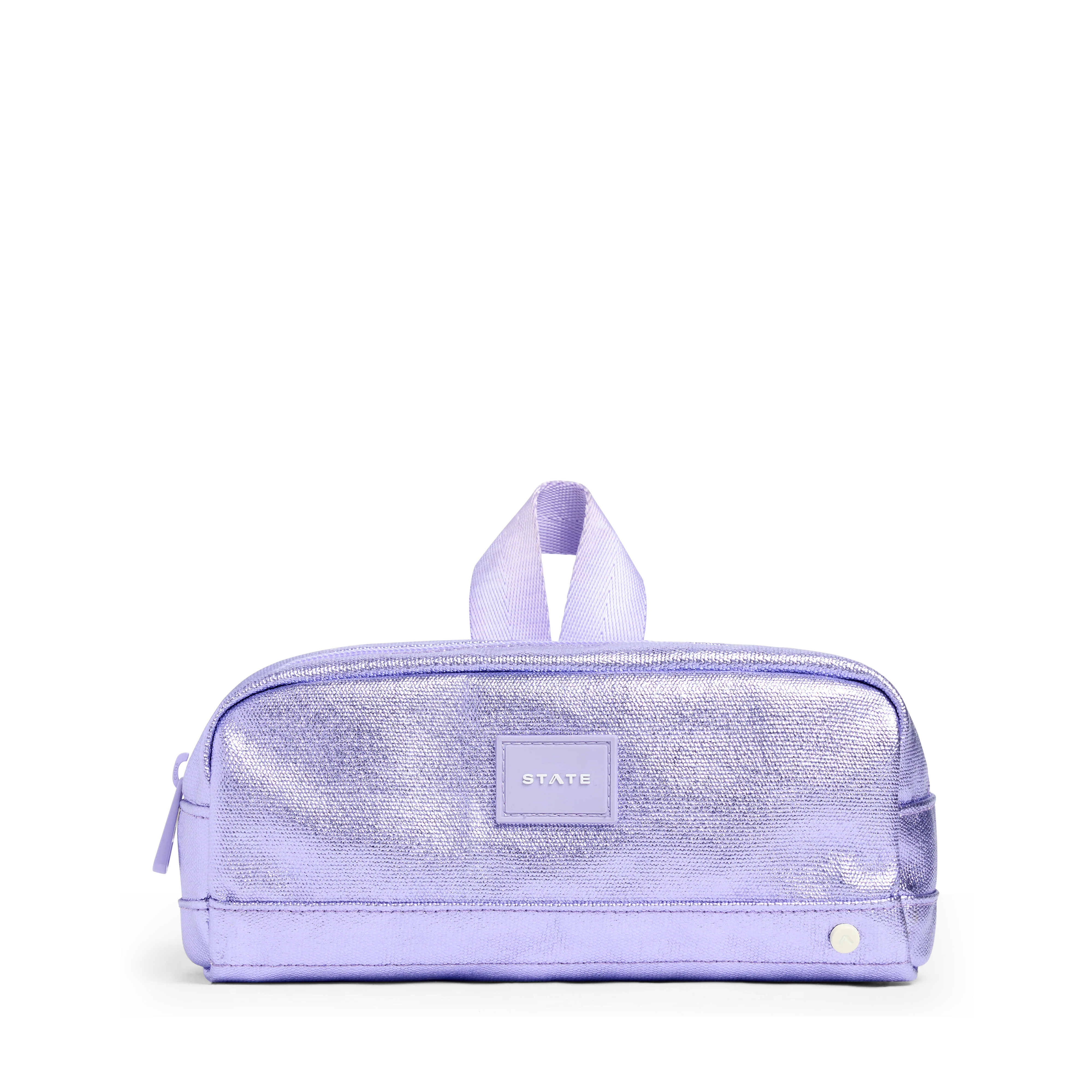 STATE Bags | Clinton Pencil Case Metallic Lilac | STATE Bags
