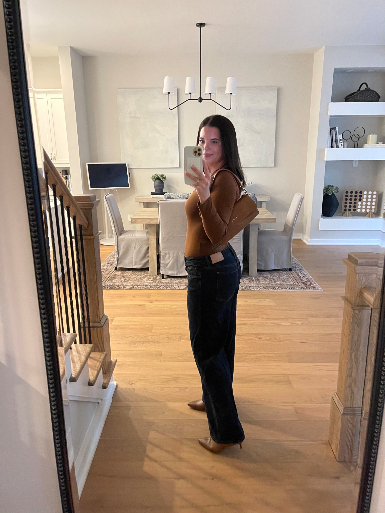 Casual outfit for a night out! Bodysuit feels like butter so soft 🙌🏻 

Brown, denim, jeans, pacsun, amazon, ted baker, designer, purse, shoulder bag, kitten heel boots, home decor 

#LTKStyleTip #LTKItBag #LTKShoeCrush