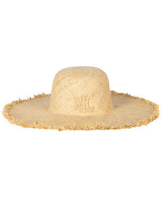 Lauren Ralph Lauren 3D Logo Raffia Sun Hat - Macy's | Macy's