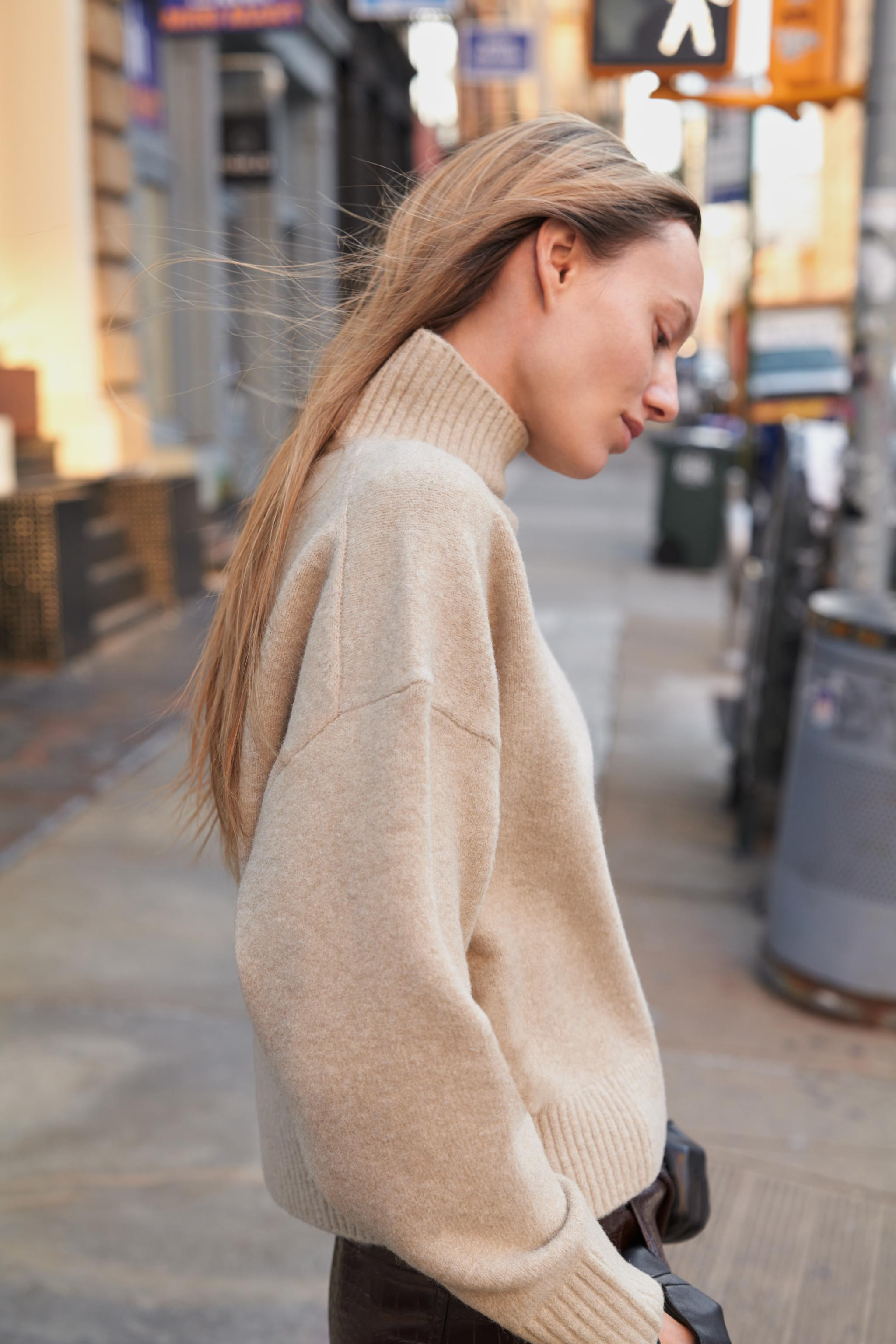 SOFT HIGH NECK KNIT JUMPER | Zara US