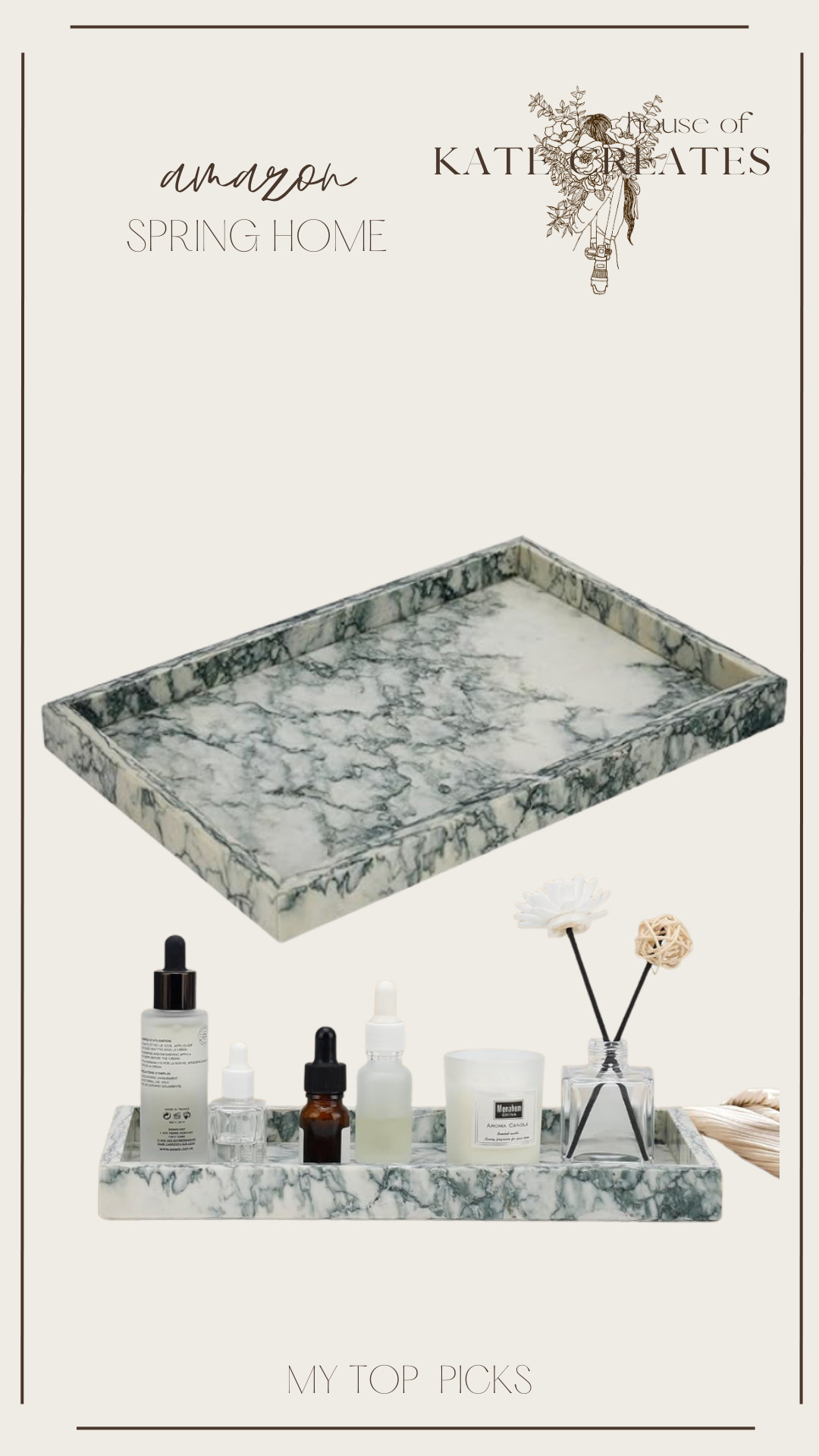 Marble is all the craze right now! Elevate your space with a beautiful marble tray! 

 #LTKSeasonal #LTKHome