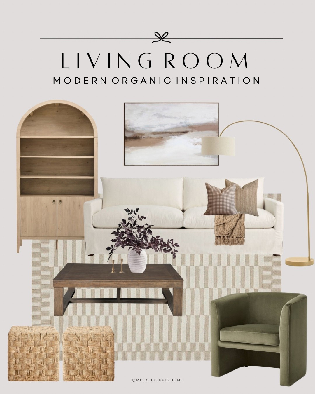 Here’s a little modern organic living room inspo I’ve been loving lately 🤎. Neutral layers, cozy textures, and that pop of green from the chair just make it feel so inviting. The arched cabinet and woven accents bring in that organic touch, while the wood coffee table grounds the whole space. It’s such an easy way to get that designer look for less and still keep things warm + cozy.

#modernorganichome #neutralhomedecor #livingroominspo #designerlookforless #cozyneutralstyle


#LTKStyleTip #LTKHome #LTKSaleAlert