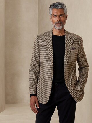 Tailored-Fit Tattersall Blazer | Banana Republic Factory