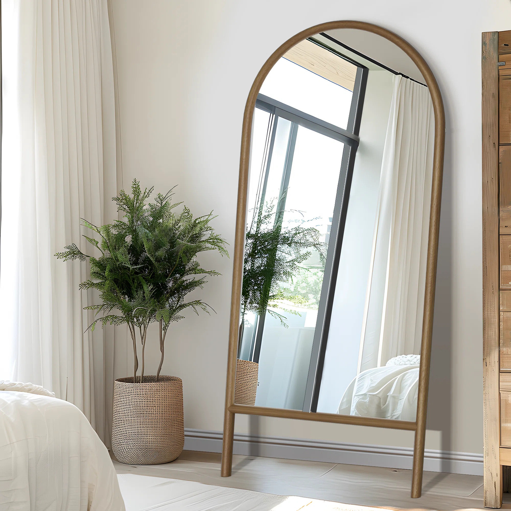 Vasilij Solid Wood Arched Mirror | Wayfair North America
