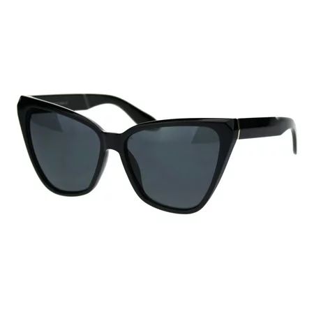 Womens Vintage Retro Sunglasses Square Cateye Butterfly Frame UV 400 Black | Walmart (US)