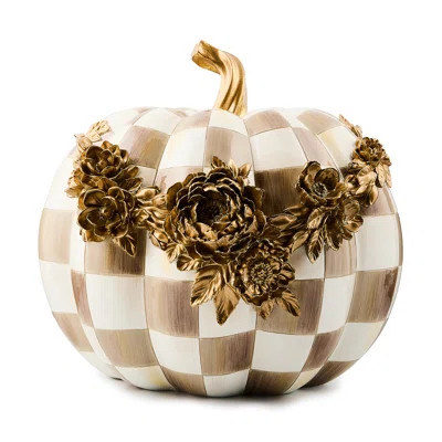 Mocha Check Floral Garland Pumpkin | Wayfair North America