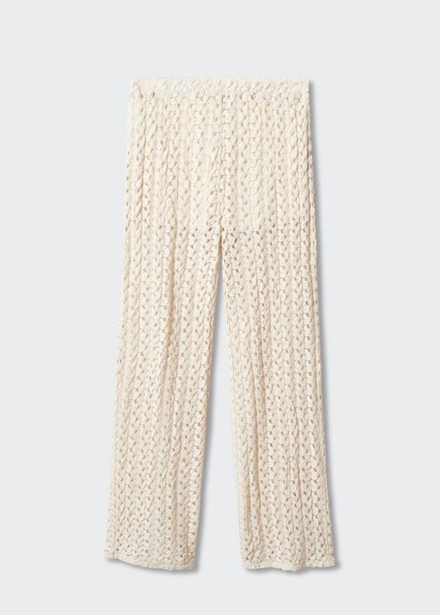 Straight crochet pants | MANGO (UK)