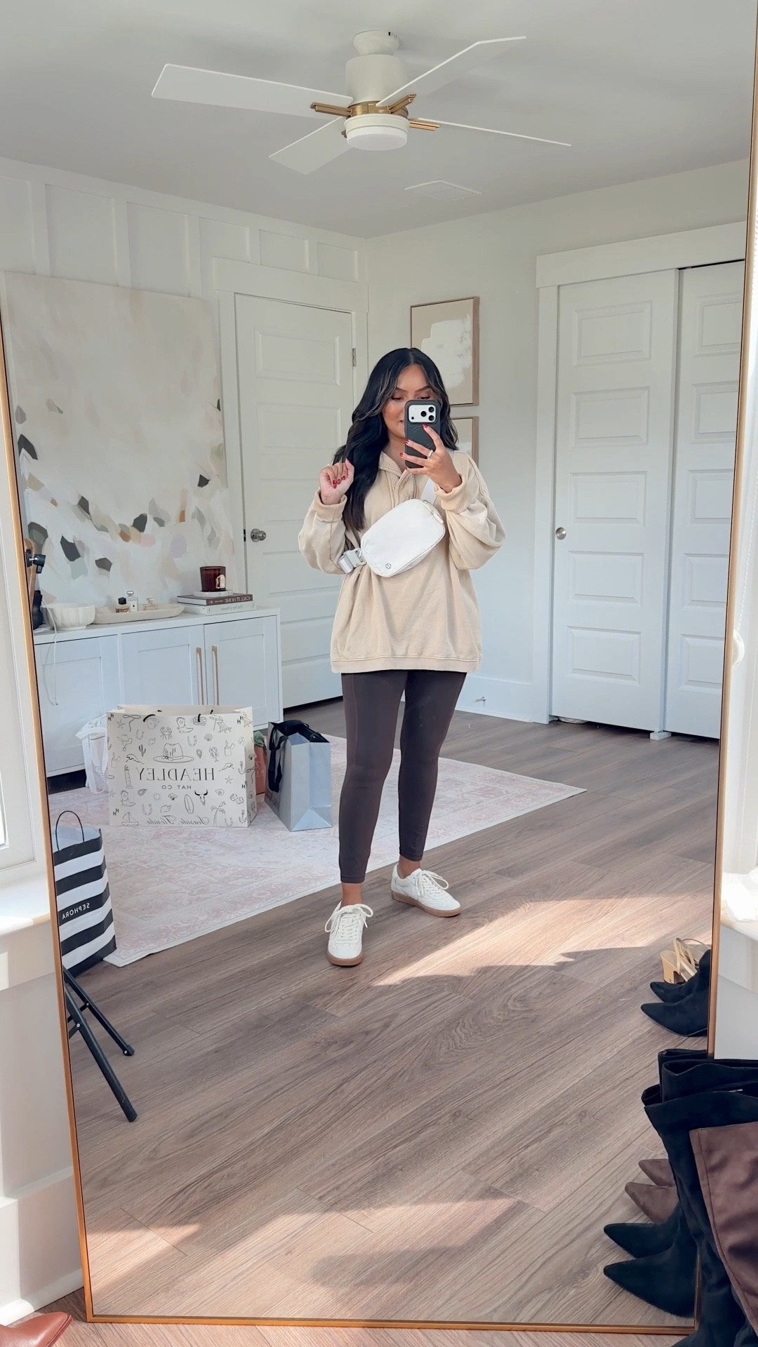 Snap sweatshirt size xa TTS - use code LTKFALLSALE for an extra 20% off! I’m wearing an old color but the stone Harbour color is similar!
Leggings size 6, 25” - I size up two sizes in this brand for a comfortable waistband
Sneakers size 6 TTS 

#LTKPetite #LTKFallSale #LTKSaleAlert