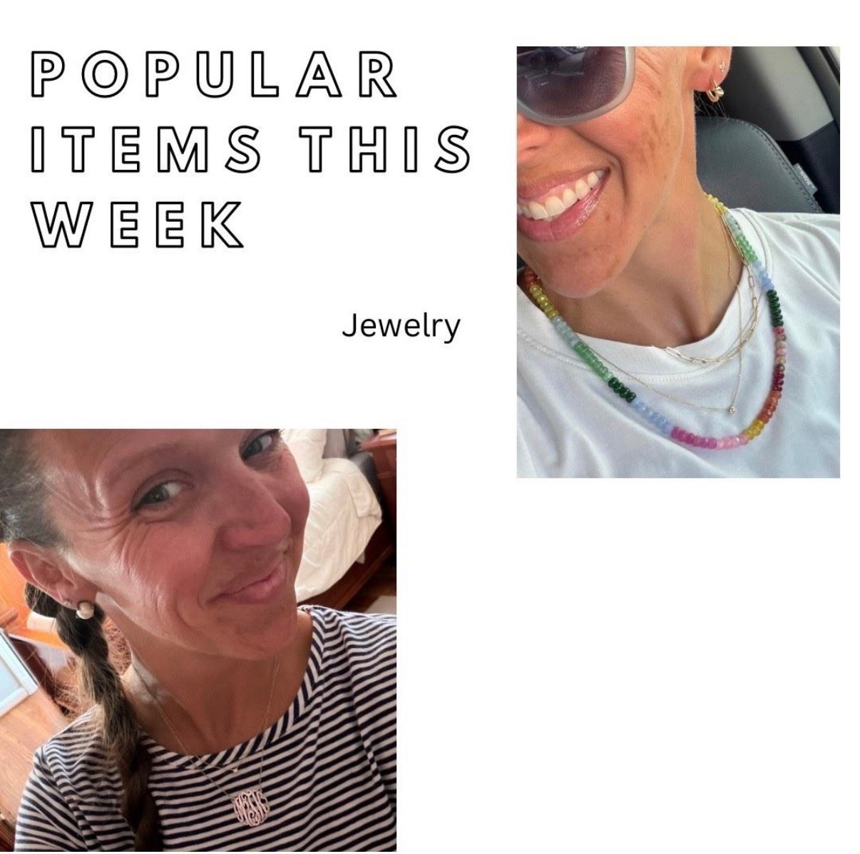 Jewelry - loving  all of these lately, I got a ton of compliments on my necklace stack when I wore it to our school meeting.  

@Etsy       @Quince       #necklacestack #knotearrings #bridesmaidgift #beadednecklace #bezelnecklace #giftforher #giftidea #under20 #budgetfriendly
#monogramnecklace
#LTKU #LTKOver40