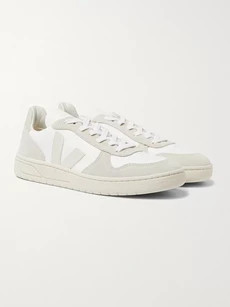 Veja - V-10 Rubber-Trimmed Suede and B-Mesh Sneakers | Mr Porter US