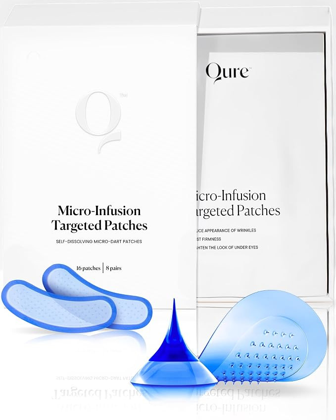 Qure Micro-Infusion Under Eye Patches for Wrinkles, Puffiness, Smile Line and Eye Bags - Retinol,... | Amazon (US)