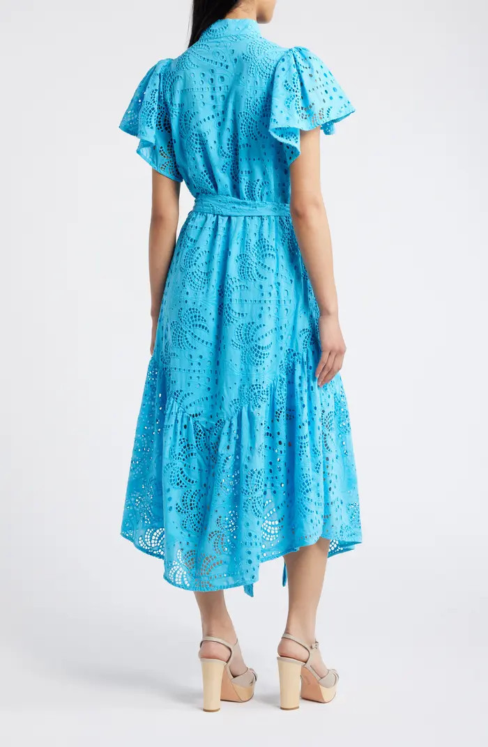 Isabella Cotton Eyelet Maxi Shirtdress | Nordstrom Rack