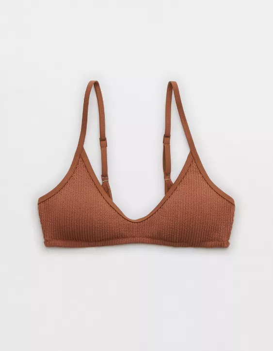 Aerie Crinkle Voop Binding Bikini Top | Aerie