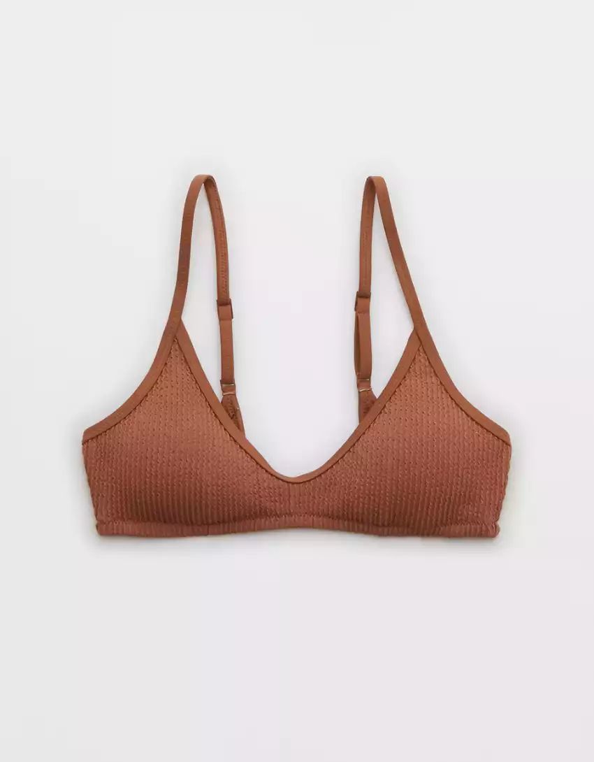 Aerie Crinkle Voop Binding Bikini Top | Aerie