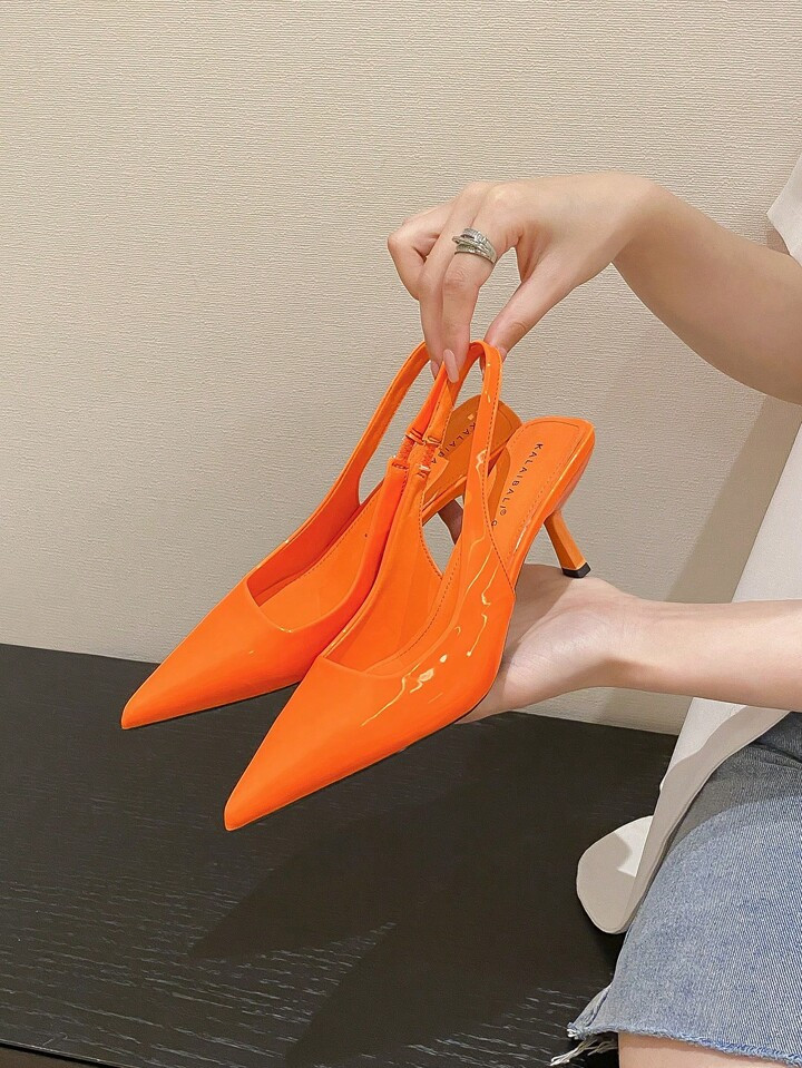 Fashionable And Elegant Pointed Toe Comfortable High Heels, Shallow-Mouthed, Backless, Thin-Heele... | SHEIN