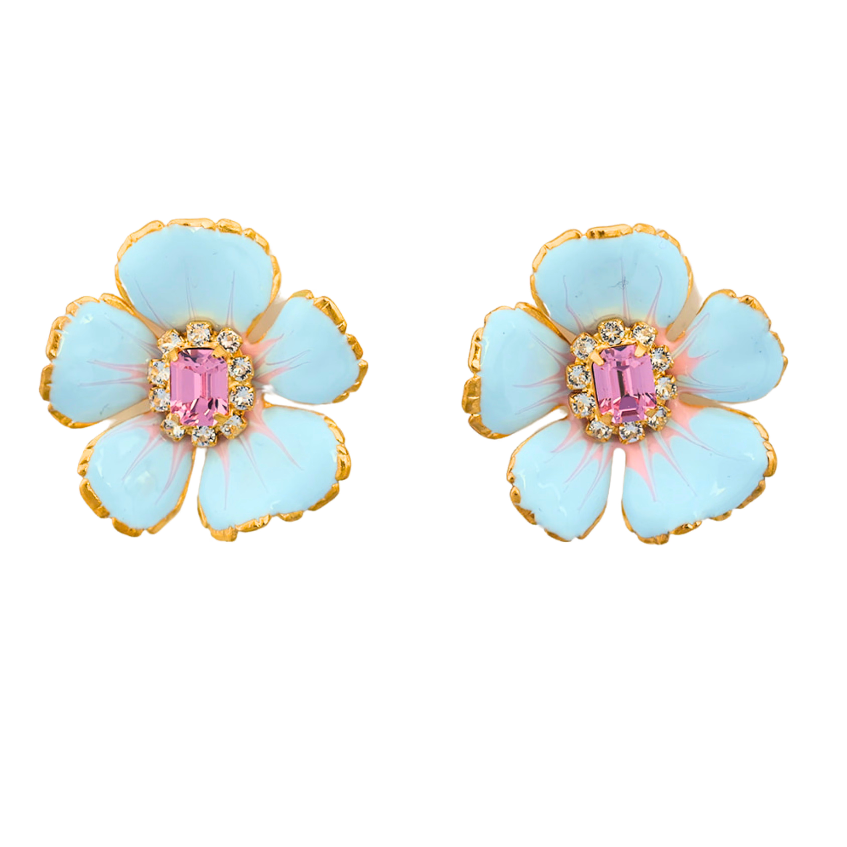 The Pink Reef Small Baby Blue Floral | Wolf & Badger