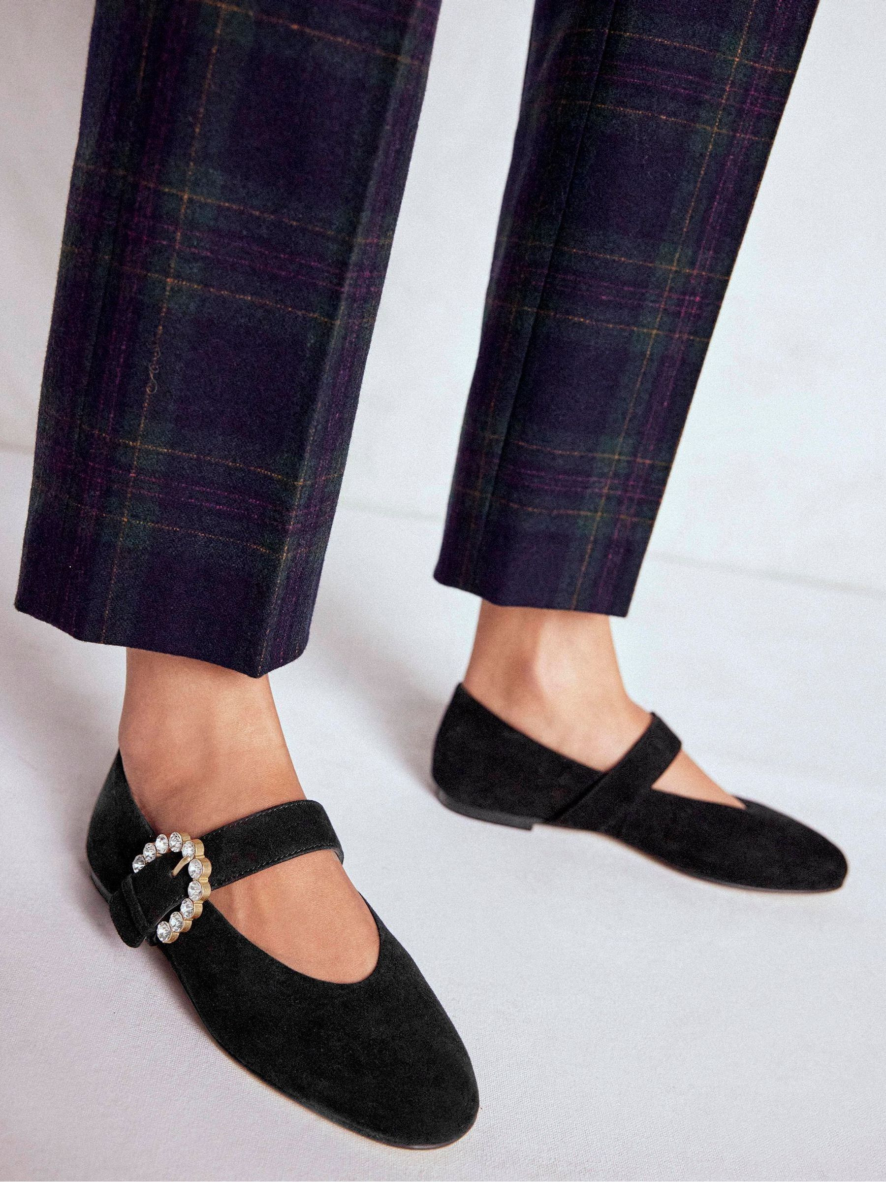 Boden Boden Black Kylie Buckle Mary Janes Flats | Next US