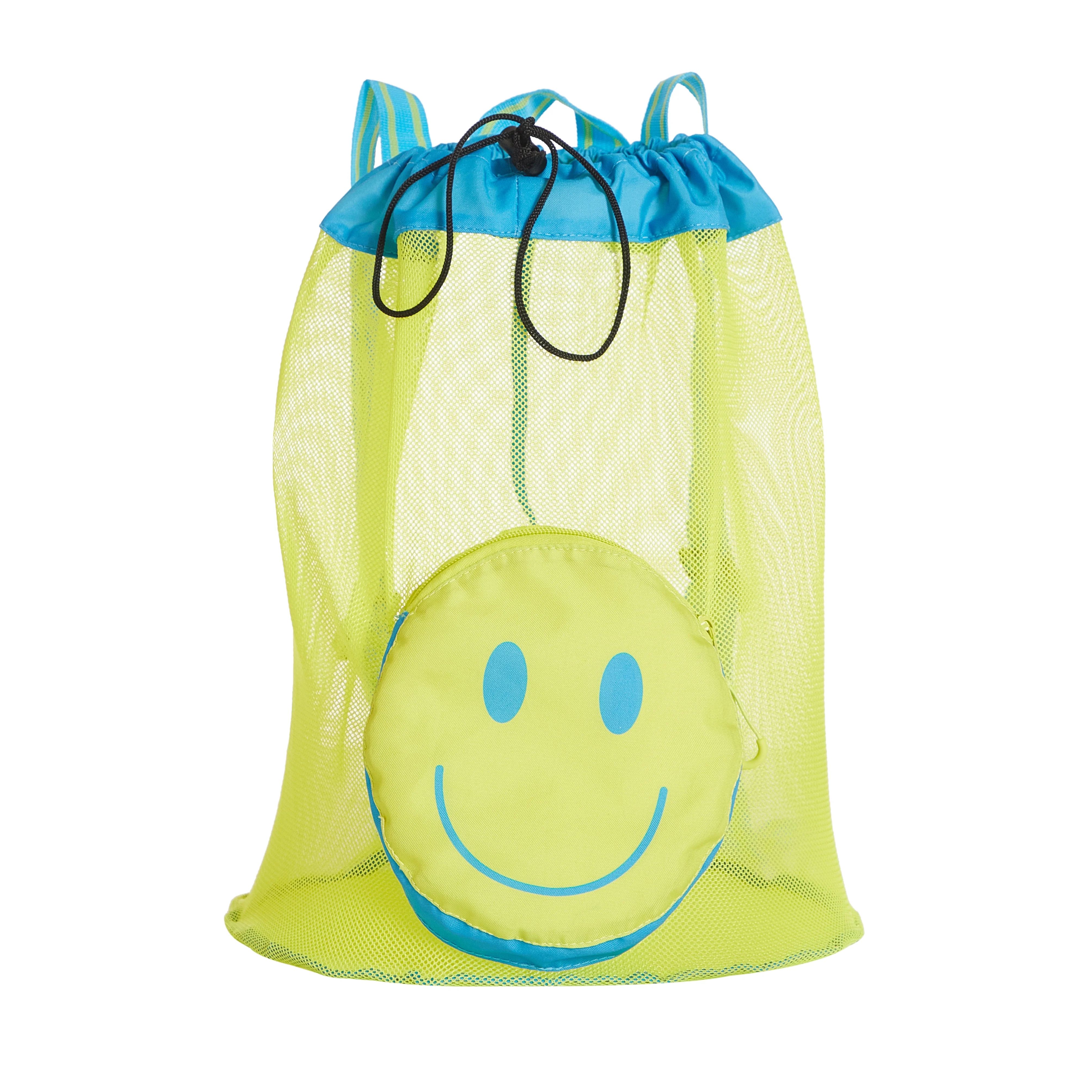 Sunshine Squad Smiley Beach Convertible Mesh Backpack | Walmart (US)
