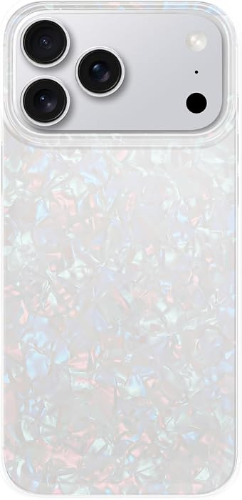 LONLI Hue for iPhone 17 Pro Max Case - Pearl Tort Shockproof Phone Cover - [Shock-Absorbent Bumpe... | Amazon (US)